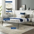 thumbnail image 6 of Modway June Full MDF Wood and Rubberwood Platform Bed Frame in Gray, 6 of 7
