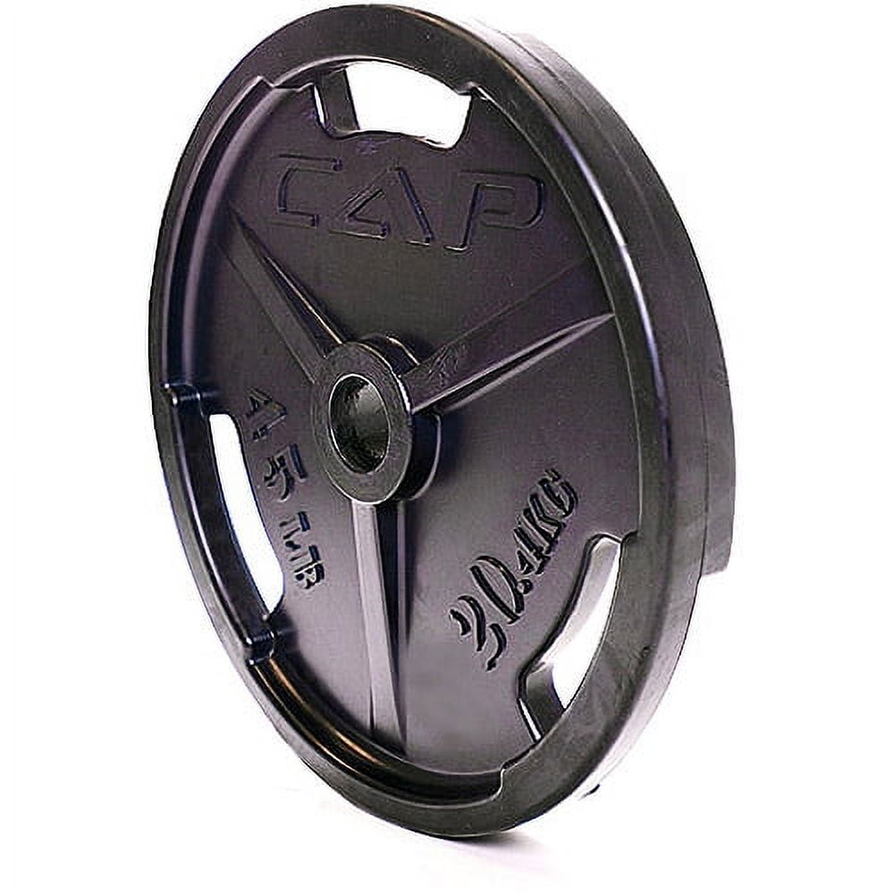 CAP Barbell Olympic Rubber Encased Commercial Grip Plate, 35 Pounds