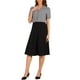 thumbnail image 2 of INSPIRAR CHIC Blusa de cuadros vintage con mangas abullonadas para mujer, L, negra, 2 of 6