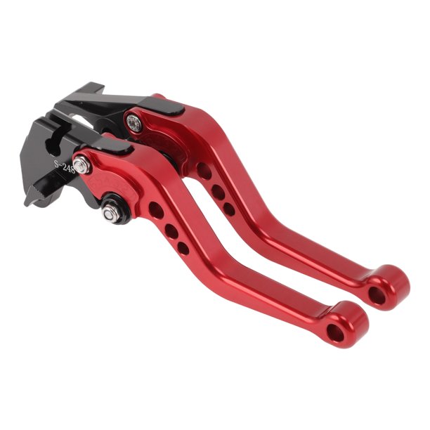Palancas de freno y embrague cortas Unique Bargains para Suzuki GSXR600 1997-2003, palanca de freno ajustable en 6 posiciones, aleación de aluminio, rojo sólido, 1 par