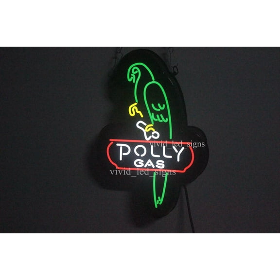 Queen Sense 10" Polly Gas Vivid LED Neon Sign Light Lamp Durable Super Bright 110PGNLED