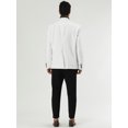 thumbnail image 4 of Chaqueta Solapa Con Muesca Abertura De La Espalda Uno-BotÃ³n Ajustado Casual Ligero Abrigos Deportivos BlÃ¡zer Para Hombres Blanco 48 Unique Bargains Blazer, 4 of 7