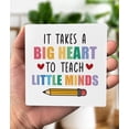 thumbnail image 2 of Teacher Appreciation Gift Wood Sign, It Takes a Big Heart to Teach Little Minds, Plaque with Wooden Stand, Meaningful Wood Sign Plaque Gift, Teacher Gift, Thank You Gift, Teacher's Day Gift, 2 of 3