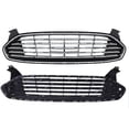 thumbnail image 3 of LABLT Upper&Lower Horizontal Front Hood Bumper Grill Grille ABS Kit fit for 2013-2016 Ford Fusion/Mondeo #DS7Z8200BA, 3 of 7