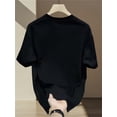 thumbnail image 4 of T-shirt à Manches Courtes Imprimé de Marque pour Hommes pour l'Été, Coton Pur Lourd, Style Coréen, Style Japonais, Hauts Polyvalents Imprimés pour Hommes, 4 of 5