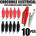 thumbnail image 1 of 10 X Clips Crocodile Isolés Connecteurs de Batterie Électrique Pinces Alligator 5A, 1 of 1