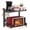 Black, variant on Towond Adjustable Microwave Stand, Countertop Organizer with Hooks, Expandable Shelf for Kitchen Appliances Black