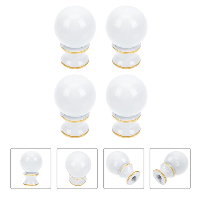UPGRATOR 4 Pcs Décoration de Lampe en Alliage d'Aluminium Blanc pour Lampe de Table Rétro Bar