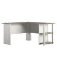 thumbnail image 3 of Ameriwood Home Dominic L Desk with Bookshelves, White, 3 of 13