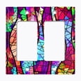thumbnail image 6 of Metal Light Switch Plate Outlet Cover (Stained Glass Window Tile Pattern GLA003), 6 of 15