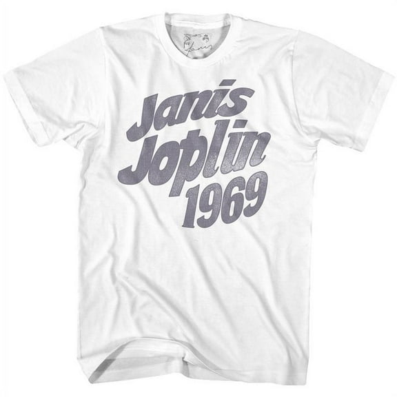 Janis Joplin JJ67 White Adult T-Shirt