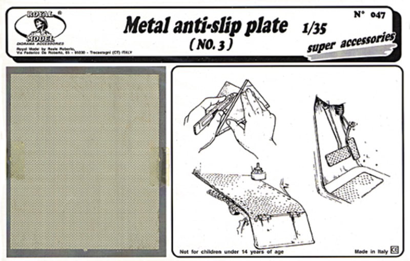 Photo-Etch Royal Model 45 x 1/35 Metal Anti-Slip Plate #1 