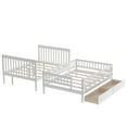 thumbnail image 5 of Bunk Beds Full Over Full with 2 Drawers Solid Wood Full Bunk Beds with Drawers and Stairway Full Length Guardrail, No Box Spring Needed, 5 of 7