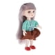 thumbnail image 3 of - muñeca de 6 pulgadas con disfraz de ropa colorida, de acción de juguete de colección de ojos 3D + maquilje para ños de Púrpura Yotijar Los niños fingen muñeca de juguete, 3 of 7