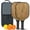 Black-3, variant on Pickleball Paddles Set Of 2, Fiberglass Surface, Wood Grain Print, 4 Balls & Bag