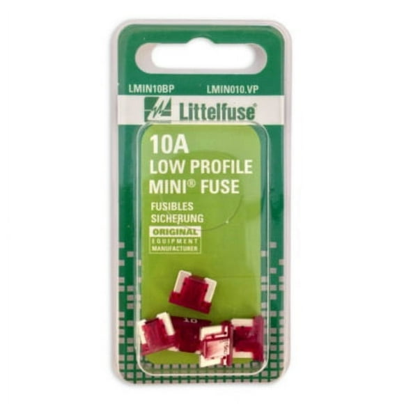 Littelfuse LMIN010.VP MINI Low Profile 10 Amp Carded Blade Fuse