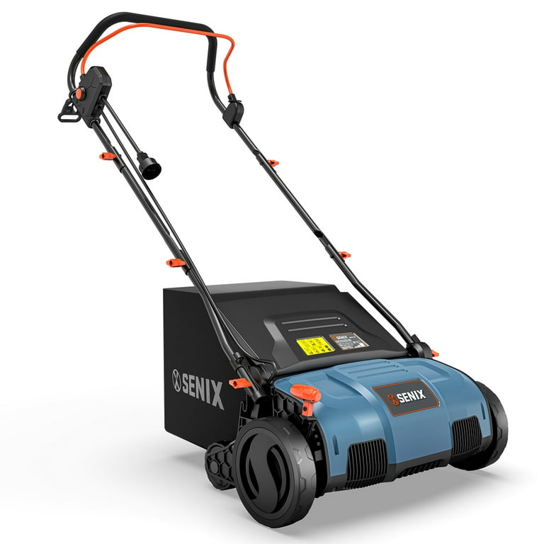 SENIX 15-Inch Electric Lawn Dethatcher and Scarifier with Yard Bag
