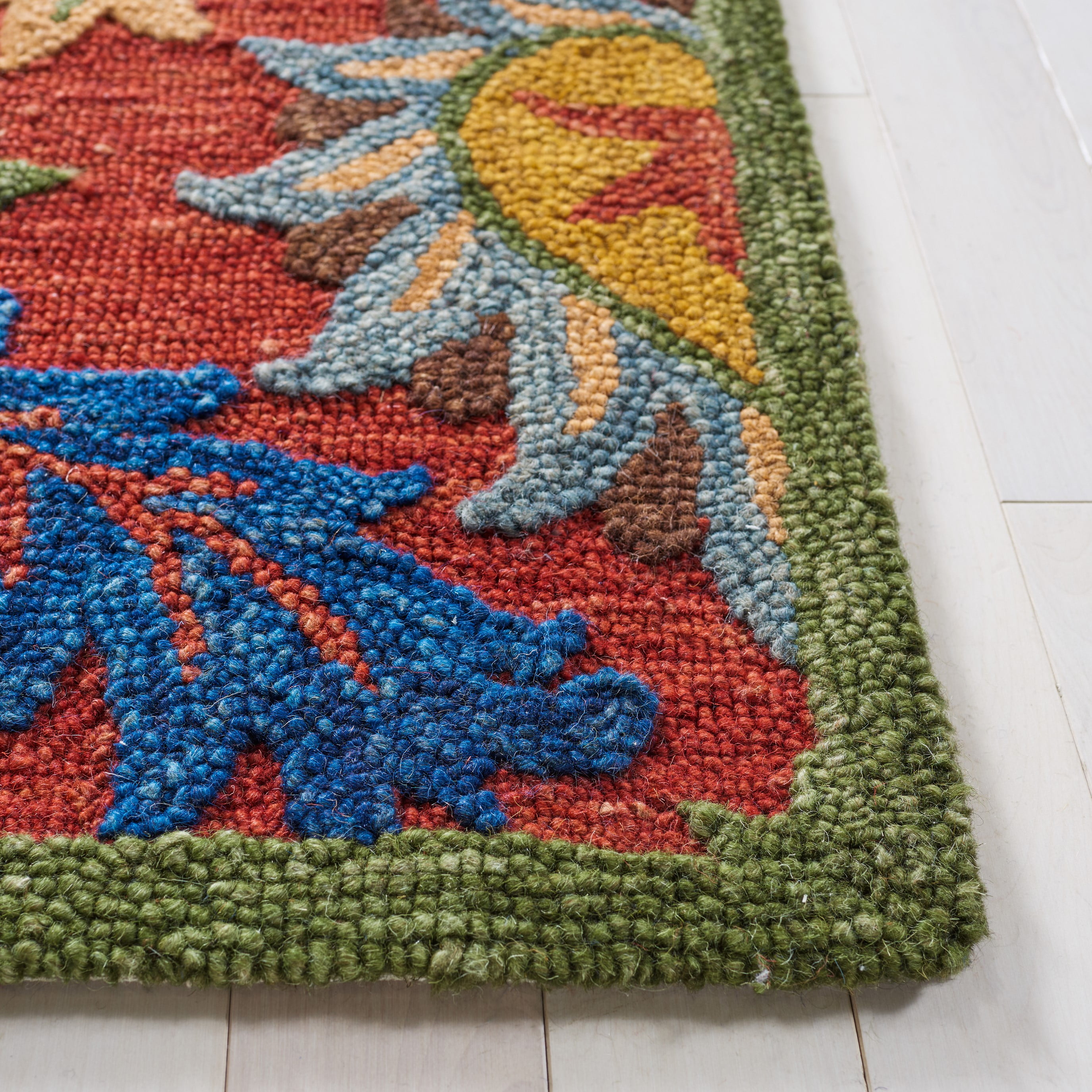 SAFAVIEH Blossom Cantor Floral Area Rug, Red/Blue, 5' x 8'