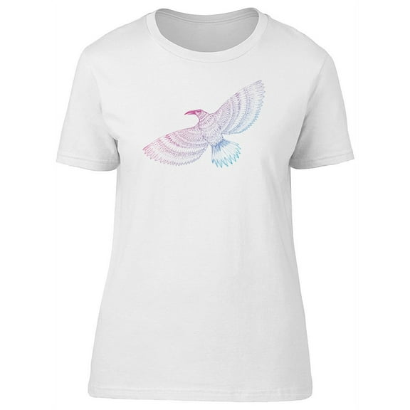 Flying Bird Boho Gradient T-Shirt Women -Image by Shutterstock, Female XX-Large