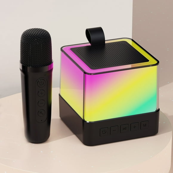 up to 70% off Iumwxz Karaoke Machine with 1 Wireless Microphone Portable Bluetooth Speaker with HD Sound PA System Support Vocal Cut USB AUX Input for Party Meeting Gifts for Men Black_Friday