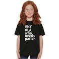 thumbnail image 5 of Who Needs Paris NY LA Fashion Girls Kids T Shirt Tees Teen Brisco Brands L, 5 of 6
