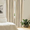 thumbnail image 2 of Ambesonne Indie Curtains, Stripes, Pair of 28"x84", Yellow Blue, 2 of 5