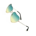 thumbnail image 2 of Gafas de sol Qarigey Lentes Coloridas Montura Metálica Unisex Verde sobre Amarillo, 2 of 6
