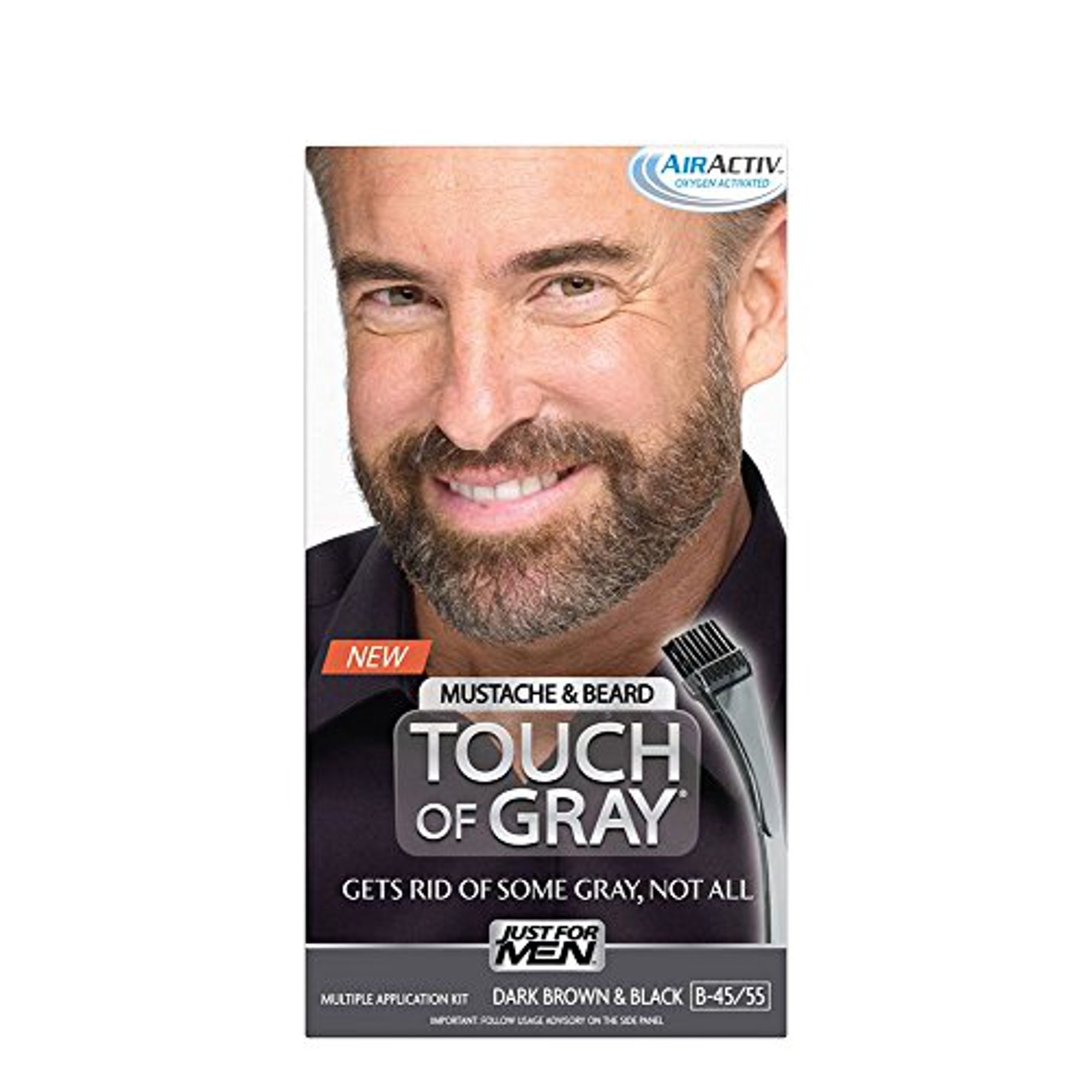 Just For Men Touch Of Gray Mustache And Beard Brush In Color Dark