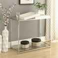 thumbnail image 4 of Convenience Concepts Palm Beach Table Console en Verre Clair, Fini Métal Chromé, 4 of 4