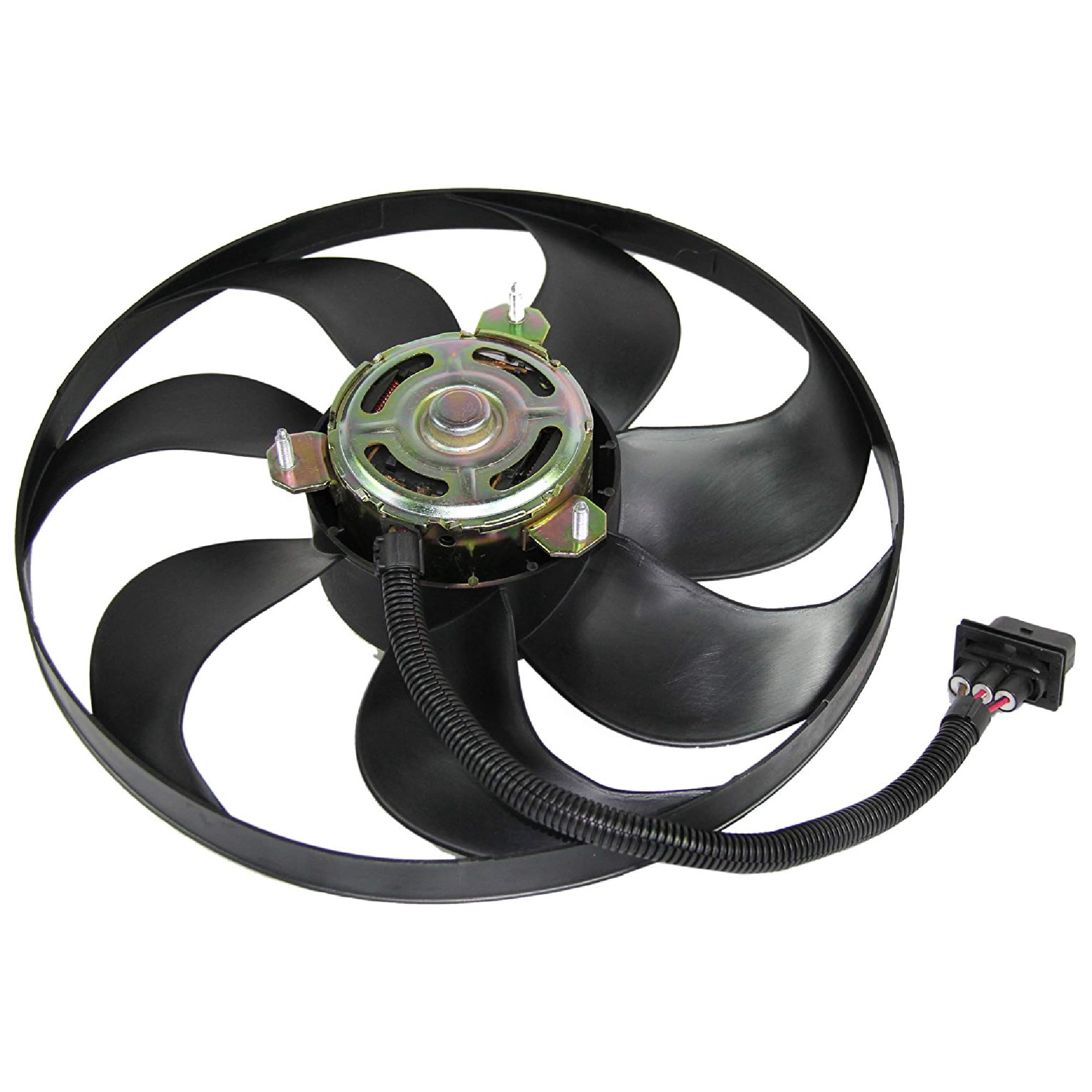 Replaces 6X0959455C 6X0 959 455 C BOXI Left Driver Side Radiator Cooling Fan for 1998 1999 2000 2001 2002 2003 2004 2005 2006 Volkswagen Beetle 