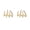 Golden, variant on 1 Pair Stud Earrings Four Claws Row Rhinestone Jewelry Fashion Appearance Korean Style Stud Ear Cuffs for Daily Wear