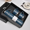thumbnail image 5 of Coffee Flask Set for Travel, Gift Set , Stainless Steel Water Bottle for Hot & Cold Beverage Portable Mug with 3-Cups Leakproof Lids Vacuum Insulated, Double Wall, 5 of 6