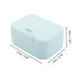 thumbnail image 4 of Unique Bargains 1 Pc Portable Soap Holder Blue Soap Holder for Bathroom 4.33"x3.15"x1.97", 4 of 6