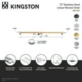 thumbnail image 5 of Kingston Brass BSF7228 Watercourse 72-Inch Stainless Steel Linear Shower Drain with Reversible Tile Insert and Flat Grate in Brushed Nickel, 5 of 8