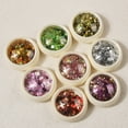 thumbnail image 4 of Juego de 8 latas de pegatinas holográficas con lentejuelas para uñas, lámina iridiscente de color, 4 of 5