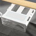 thumbnail image 4 of Pull Out Storage Box Large Capacity Invisible Storage Hidden Drawer Undertable Drawer Table Shelf Storage Box Under Desk Drawer BLACK LARGE, 4 of 7