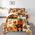 thumbnail image 2 of jejeloiu Cartoon Mushroom Queen Comforter Set,Fall Maple Pumpkin Bedding Sets,Autumn Fall Theme Bedding Comforter Set For Girls,Breathable Home Decor Reversible,3pcs, 2 of 8