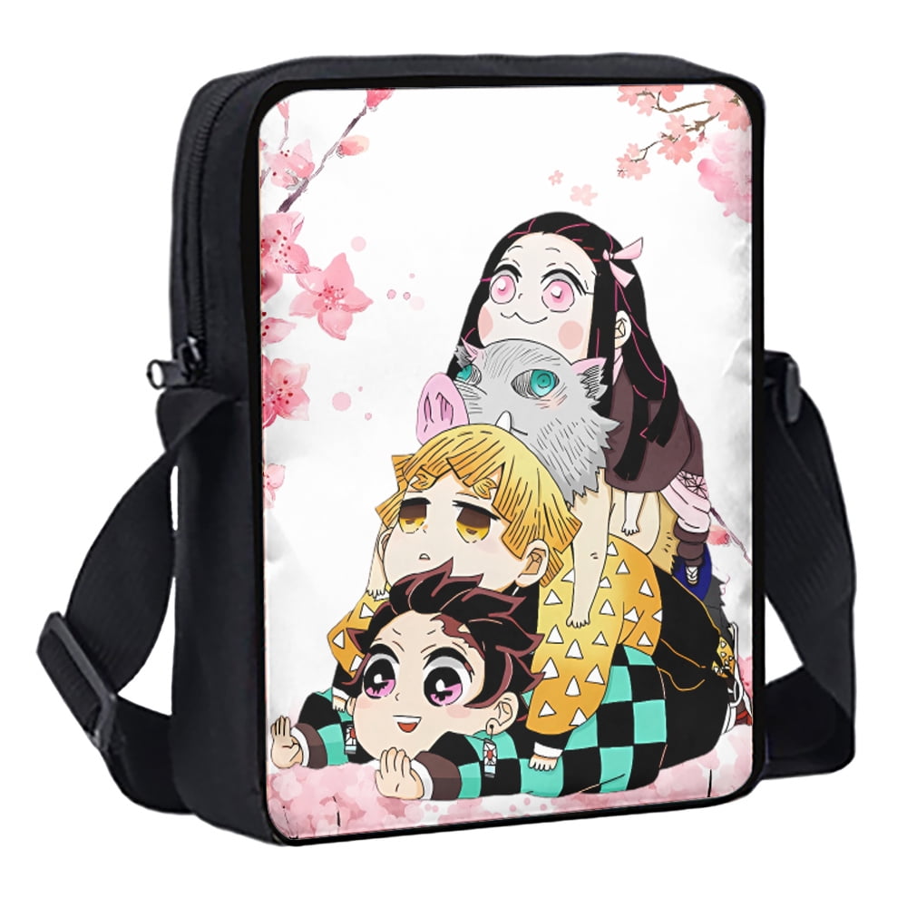 3Pieces Anime Laptop Schoolbag Slant Demon Slayer Backpack Creative Super  Anime 3D Printed+Shoulder Bags with Pencil Case Back to School Gifts 