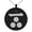 Black, variant on Stainless Steel Mouri Samurai Crest Engraved Small Medallion Circle Charm Pendant Necklace