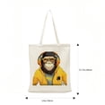 thumbnail image 4 of COMIO Cool Monkey Canvas Tote Bag Large Shoulder Bag For Women And Girl Shopping Bags Reusable Canvas Handbags, 4 of 8