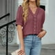 thumbnail image 4 of Eres Más Que una Camisa de Puntuación de Prueba Boho Top Manga Corta Cuello Redondo Blusa Suelta, Detalle de Encaje Color Sólido Desgaste de Verano Casual, Mezcla de Poliéster Spandex, 4 of 9