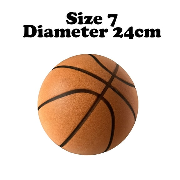 Silent Basketball Size7(29.5") Size5(27.5'') Dribbling Indoor Grooved Airless Foam Basketball Quiet Dribble Training Silent Ball