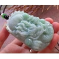 thumbnail image 3 of Certified Hand Carved Green Natural Myanmar Burma Grade A Jade jadeite Dragon Pendant Necklace, 3 of 8