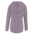 thumbnail image 6 of WEIYLL Hoodies for Women Street Style Solid Color Button Collar Pocket Drawstring Sports Light Purple Winter Clothing (size S ), 6 of 6