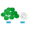 thumbnail image 3 of Uxcell Aluminum Blank Tags 1.4 Inch, Round Metal Stamping Blanks Pet ID Label with Key Rings, Green 10Pcs, 3 of 4