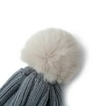 thumbnail image 7 of SPRING PARK 2Pcs/Set Baby Children Kids Casual Solid Color Winter Autumn Warm Knitted Hat + Scarf Set with Fluffy Pompom Ball, 7 of 7
