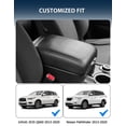 thumbnail image 2 of KBH Center Console Cover for 2013-2020 Infiniti QX60 JX35, Leather Middle Console Cover for Nissan Pathfinder Accessories, Anti-Scratch Armrest Pad Protector, 2 of 7