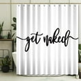 thumbnail image 2 of saxeuu Get Naked Shower Curtain Bathroom Set, Funny White Durable Waterproof Polyester Shower Curtain for Bathroom Bath Decor with Hooks 71 * 71 inches, 2 of 5