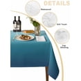 thumbnail image 5 of Navy Blue Ombre Rectangle Tablecloth, Teal White Gradient Modern Abstract Art Waterproof & StainResistant Tablecloth, Washable Oil-proof Table Cover for Dining/Party/Wedding/Camping/Buffet 52x70 In, 5 of 9
