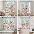 thumbnail image 6 of Easter Sheer Curtains 72 Inches Long, Spring Rabbit Colorful Eggs Flowers Wooden Grain Light Filering Curtains, Breathable Simi Curtain Privacy Drapes for Living Room Bedroom Window Treatment, 6 of 9